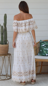 Sepia Embroidery-Velora Maxi