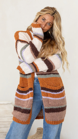 Aster Cardigan -Choc/Sepia