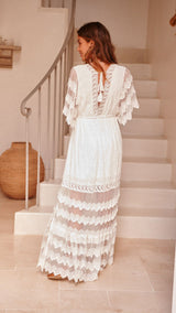 Bungalow Lace Maxi - White
