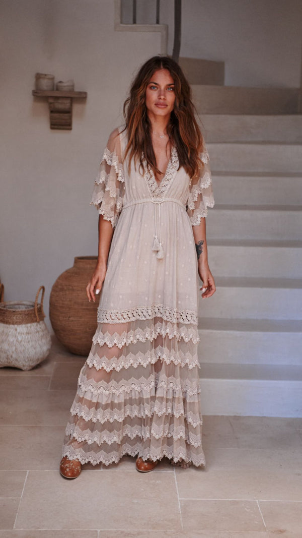 Bungalow Lace Maxi - Sand