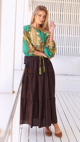 Rosie Maxi Skirt- Chocolate