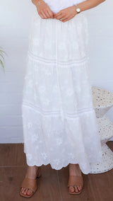 Aveline Maxi Skirt - White