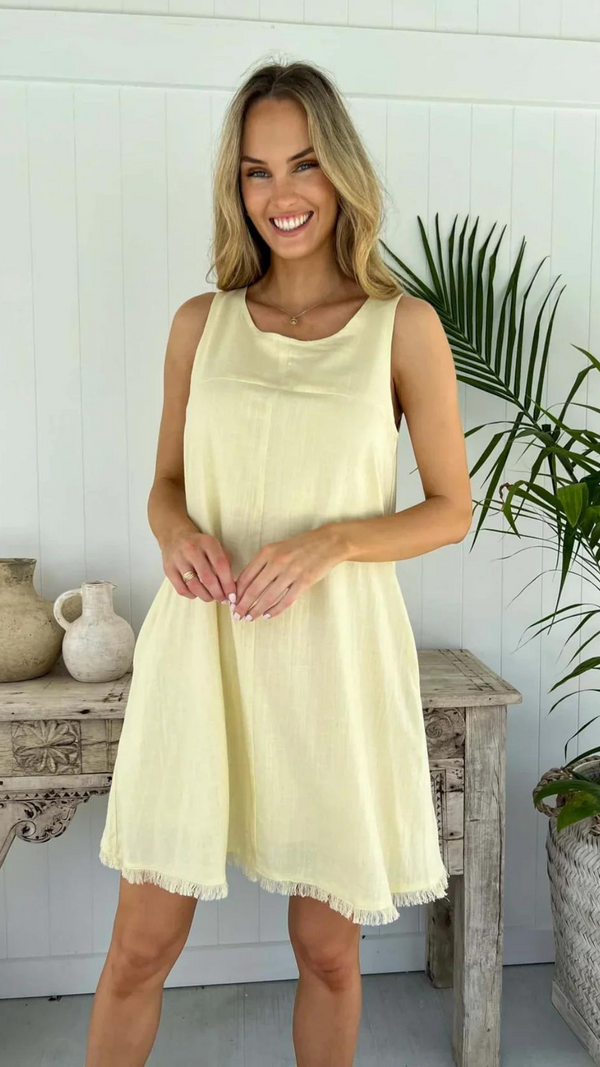 Freya Dress-Lemon