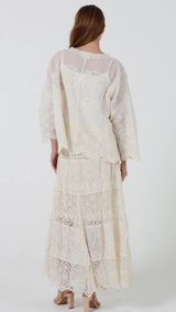 The Poet Lace Skirt-Natural