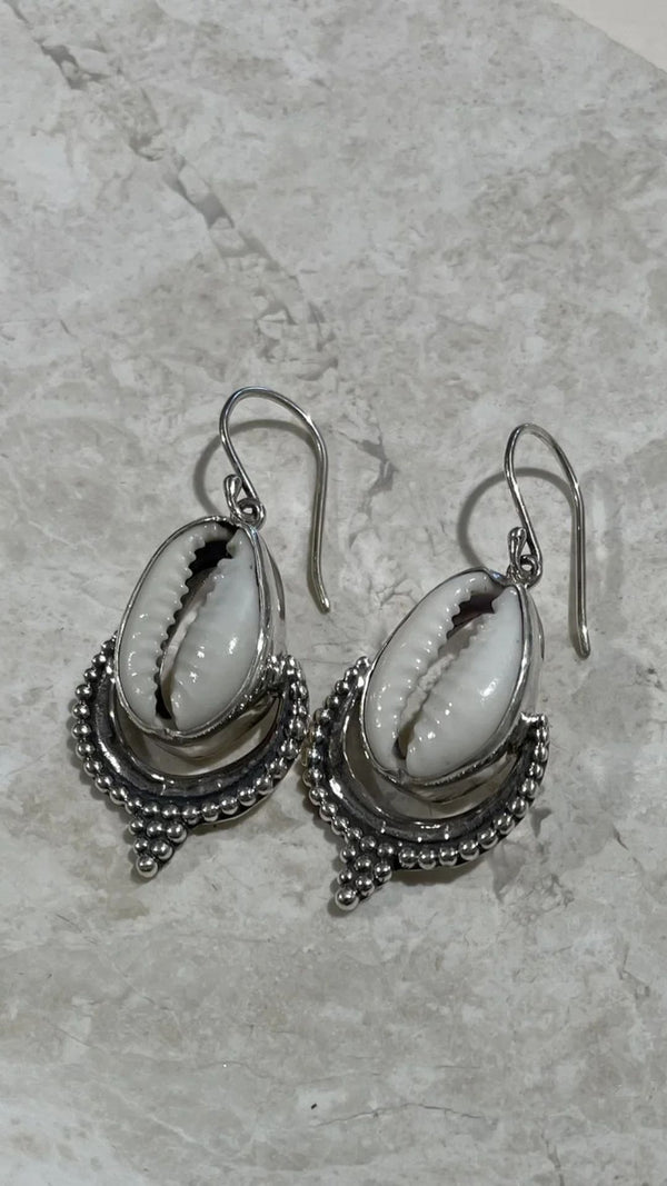 Cowrie Shell Earrings-Temple