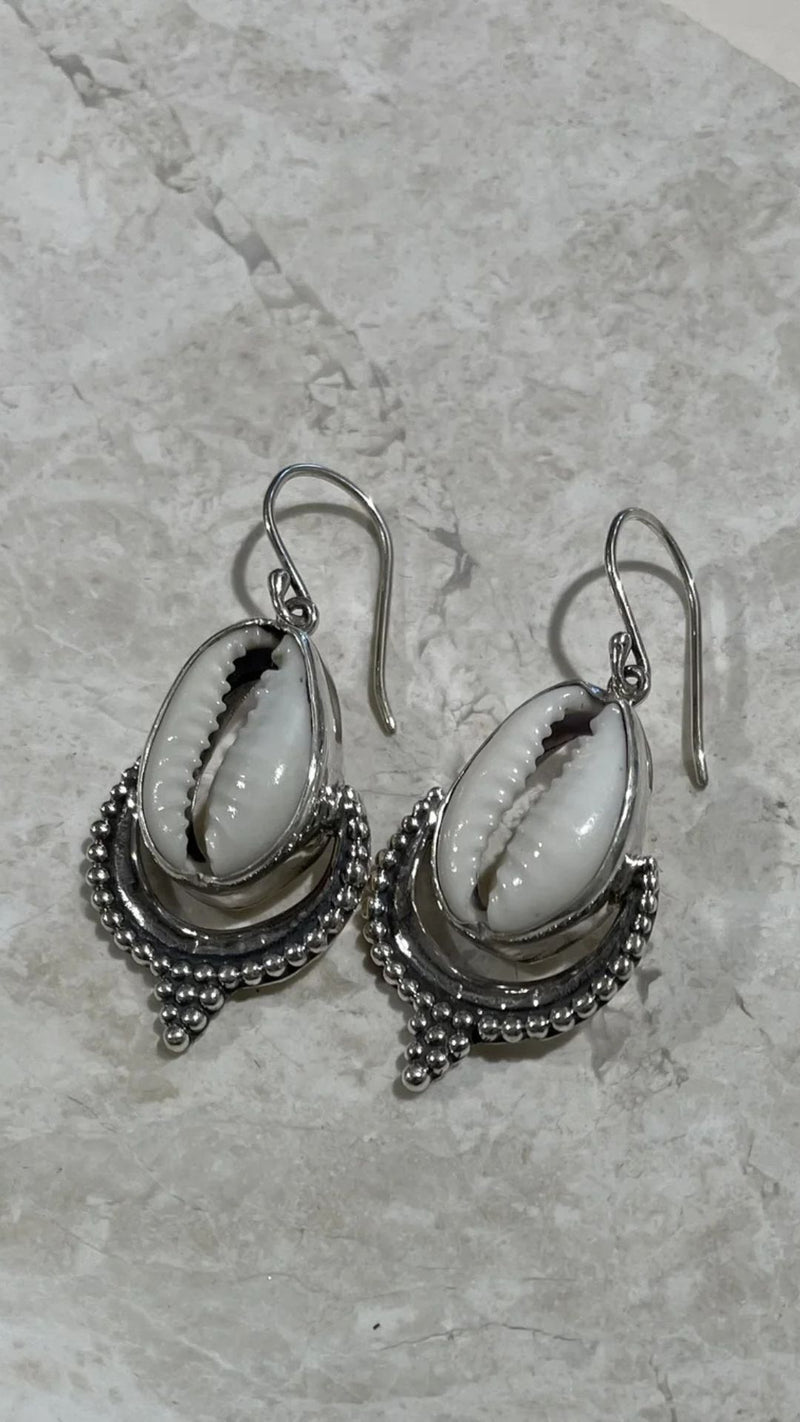 Cowrie Shell Earrings-Temple