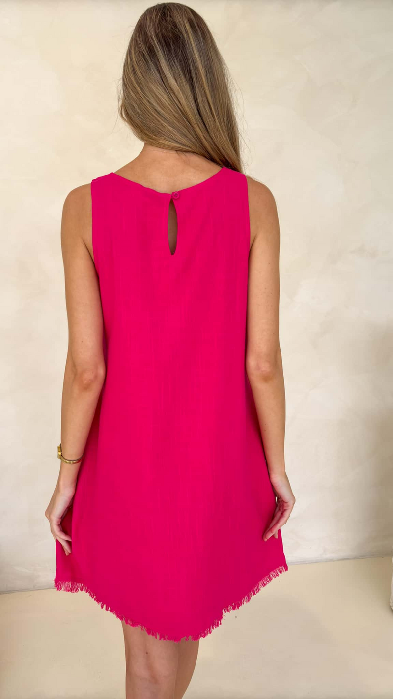 Freya Dress - Raspberry