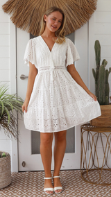 Ezina Mini Dress- White