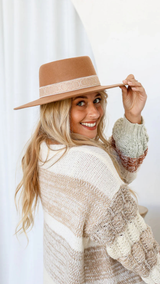 Clover Panama Hat - Tan