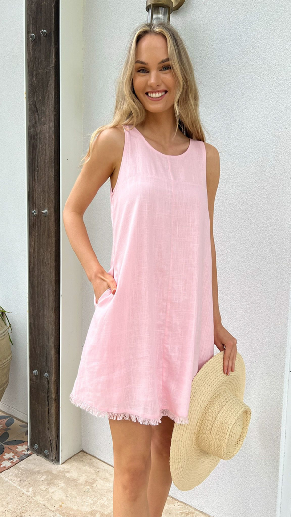 Freya Dress - Baby Pink