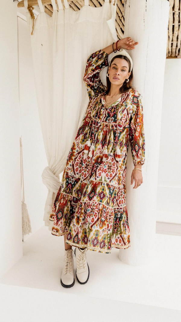 Moonbeam Ikat - Boho Maxi