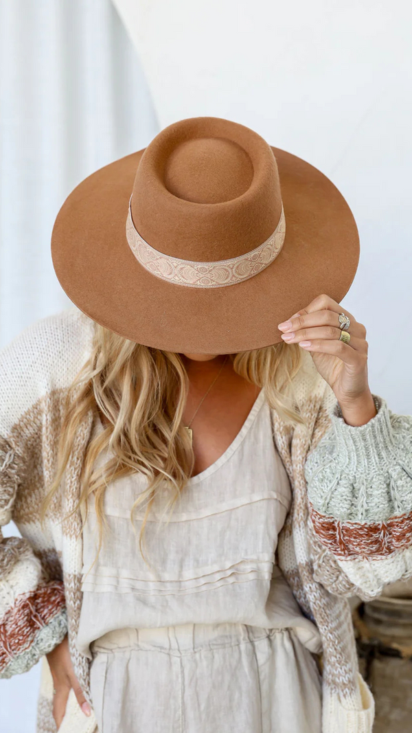 Clover Panama Hat - Tan