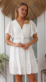 Ezina Mini Dress- White