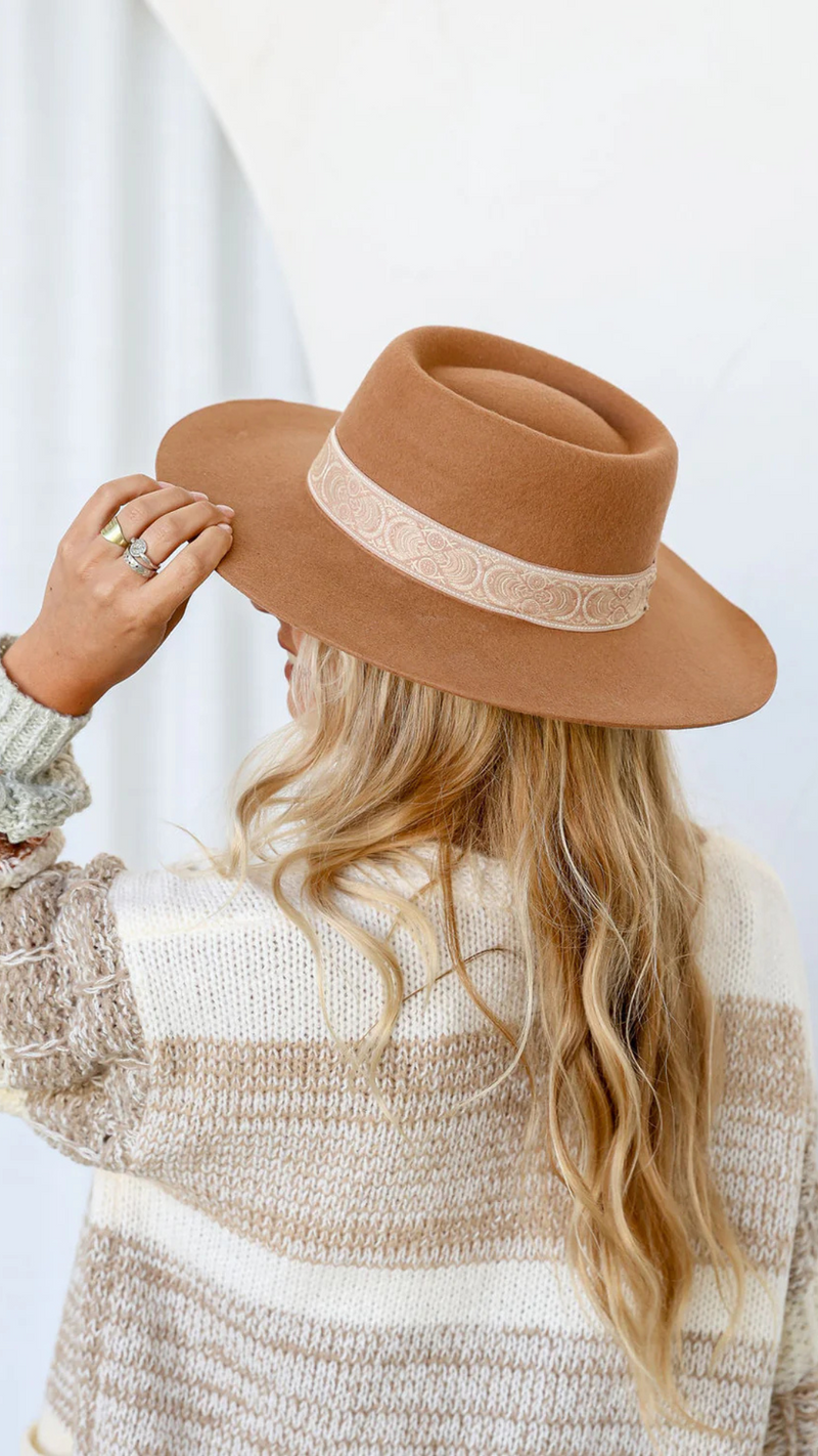 Clover Panama Hat - Tan