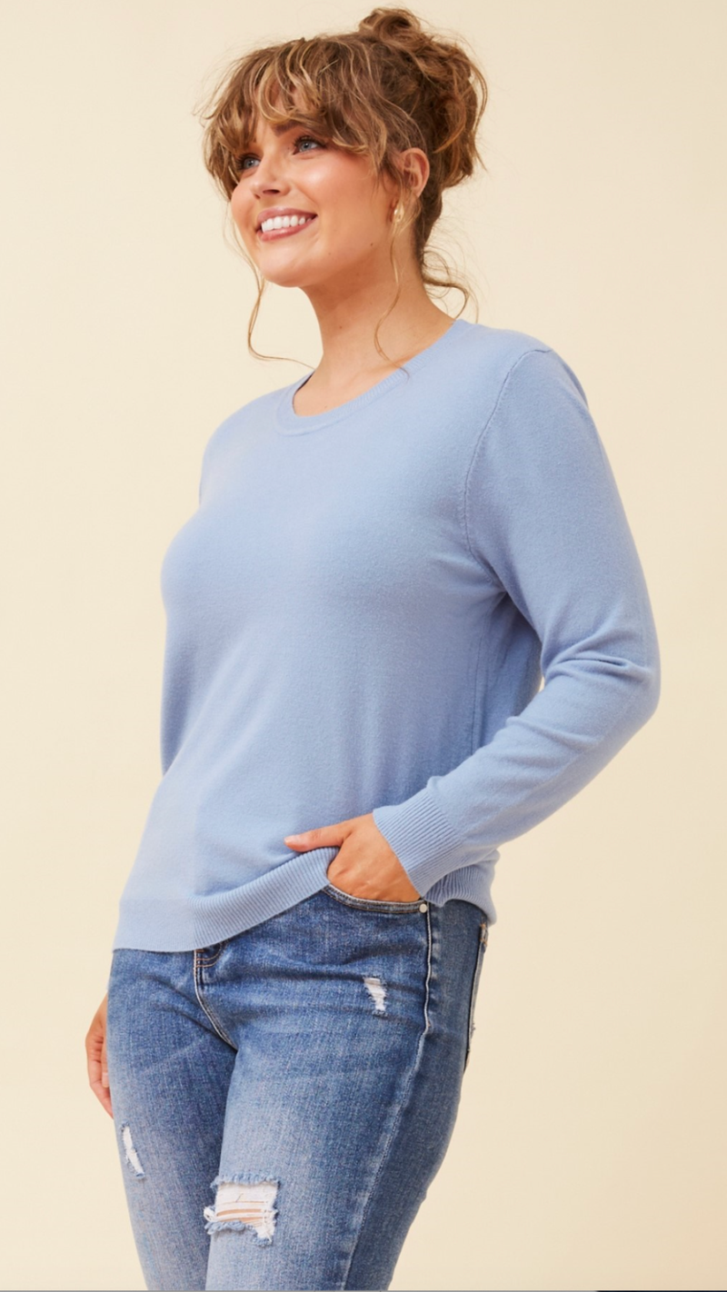 Adley Pullover - Denim Blue