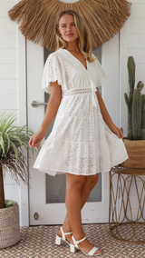 Ezina Mini Dress- White