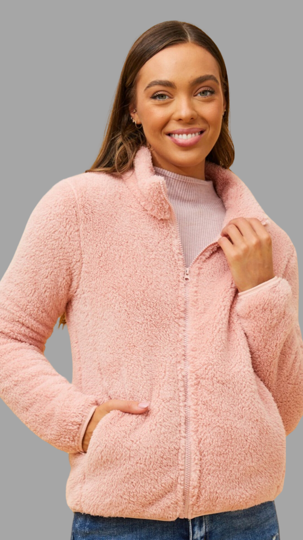 Teddi Jacket-Blush