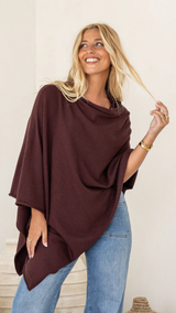 Paloma Poncho-Chocolate