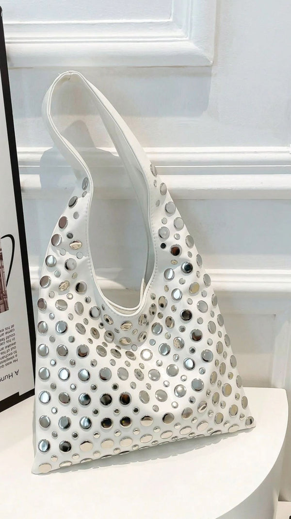 Britney Studded Bag - White