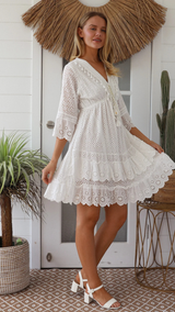 Sylvie Tunic Dress-White