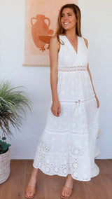 Elysia Maxi Dress- White