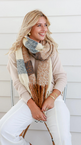 Skye Scarf-Grey/Taupe