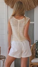Tobi Crochet Top-Chocolate