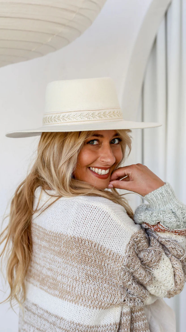 Clover Panama Hat - Ivory