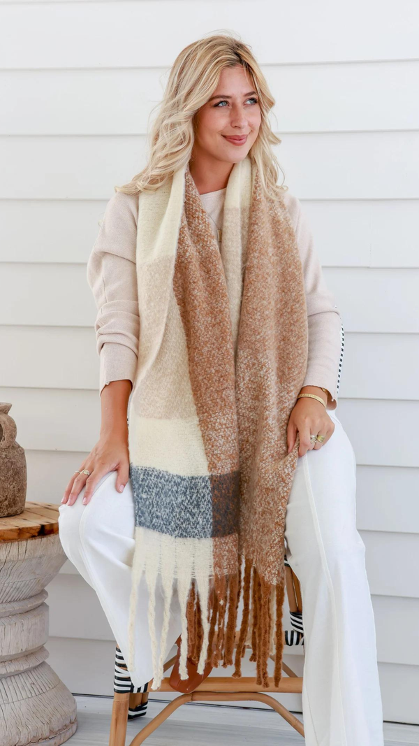 Skye Scarf-Grey/Taupe