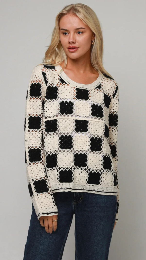 Avia Crochet Pullover