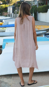 Zephyr Linen Dress-Mocha