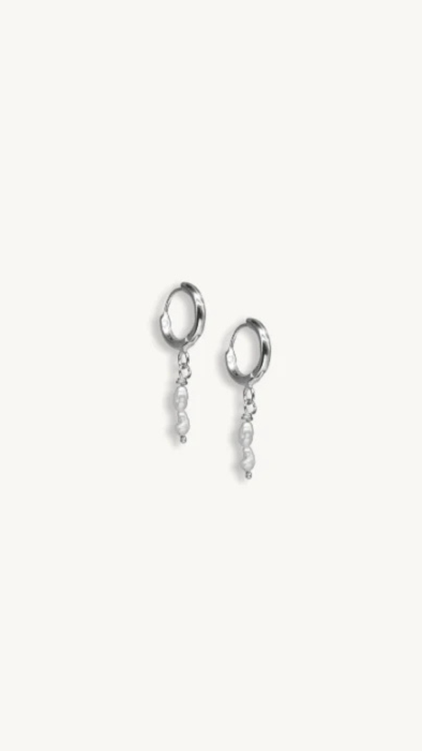 Nautilus Hoops - Silver