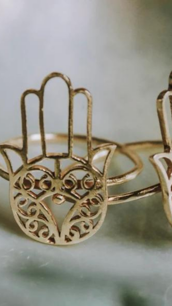 Hamsa Ring Large-Gold