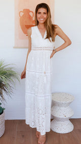 Elysia Maxi Dress- White