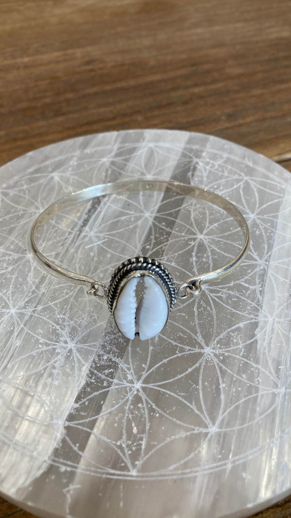 Cowrie Silver Cuff