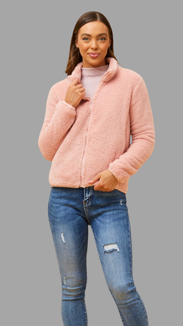 Teddi Jacket-Blush