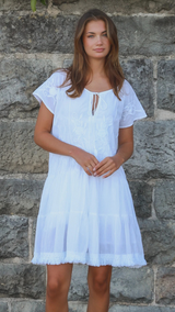 Petra Embroidered- White