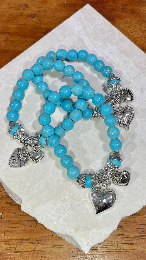 Bracelet-Turquoise Charm
