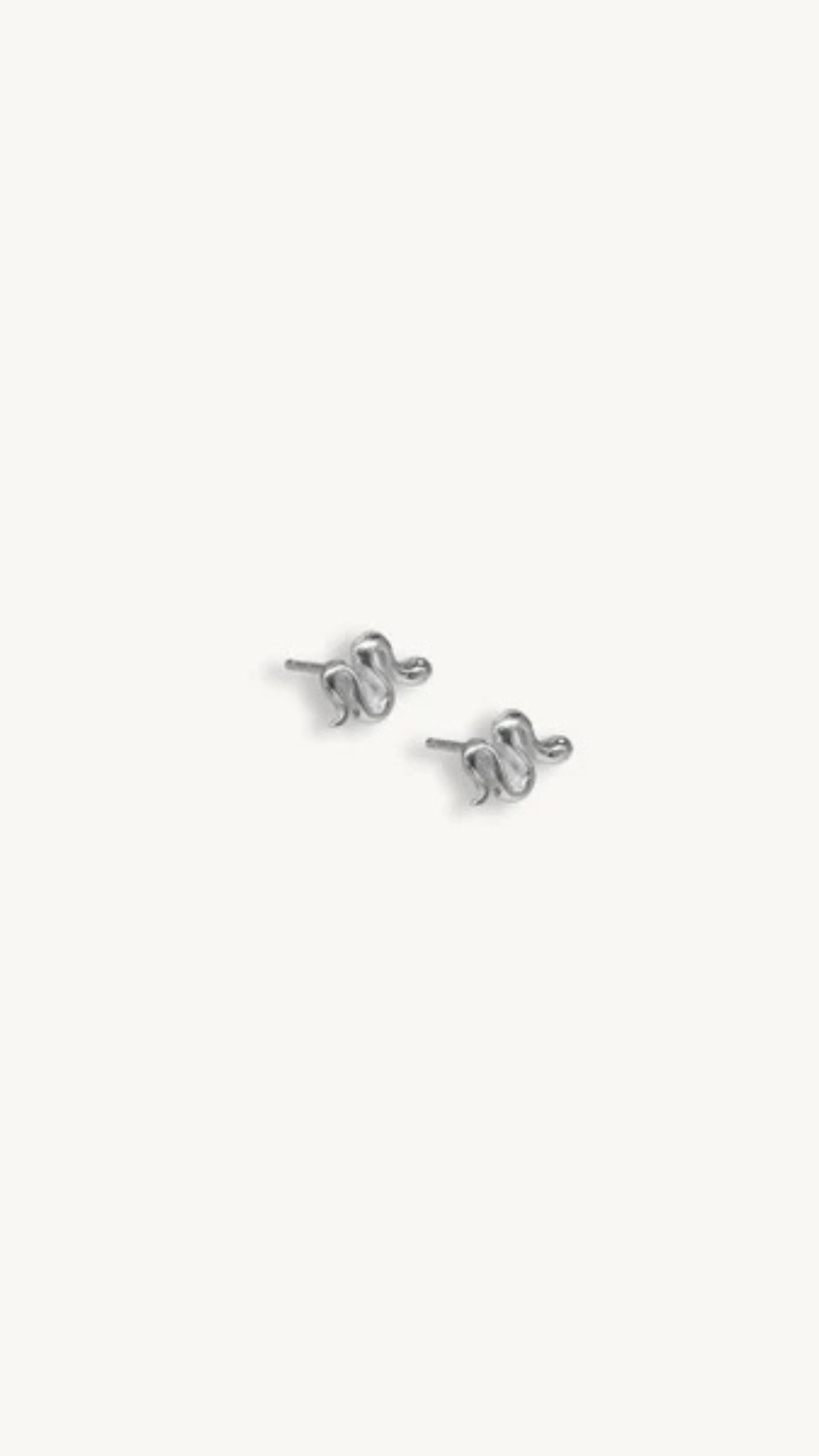 Serpent Studs -Silver