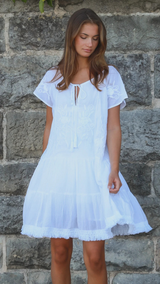 Petra Embroidered- White