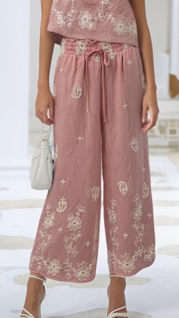 Giselle Cove Pants-Pink