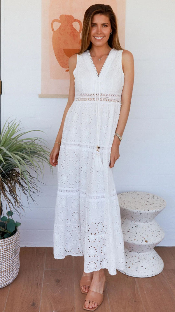 Elysia Maxi Dress- White