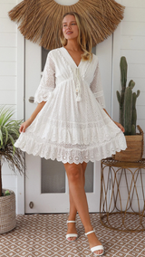 Sylvie Tunic Dress-White