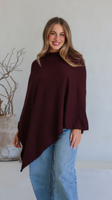 Paloma Poncho-Chocolate