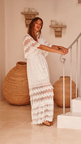 Bungalow Lace Maxi - White