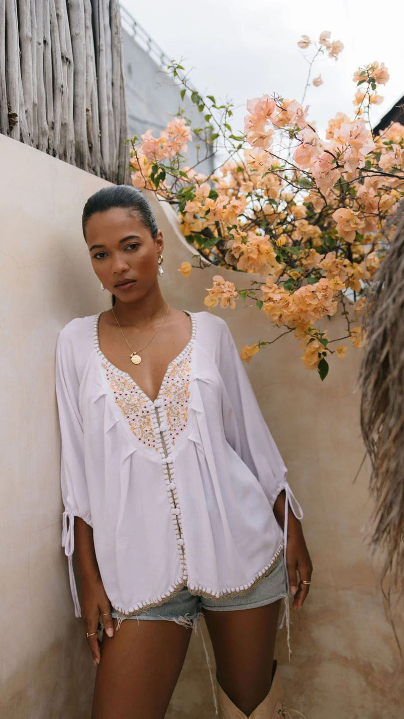 Lexi Embroidery Top