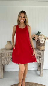 Freya Dress - Cherry