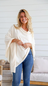 Paloma Poncho- Cream