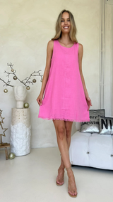 Freya Dress - Hot Pink