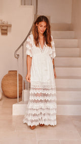 Bungalow Lace Maxi - White